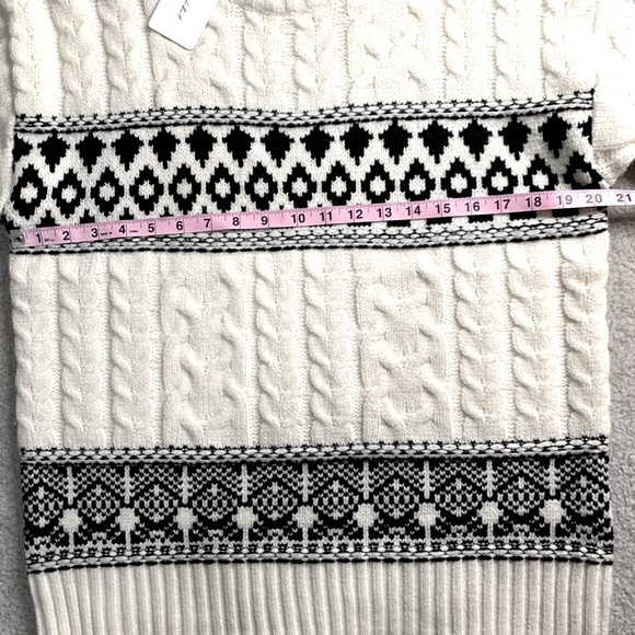 NWT Line and Dot Women Montana Fair Isle Knit Sweater Crew Neck Size Small - Picture 6 of 7